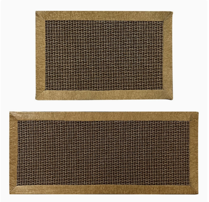 2-Pack Elegant Non-Slip Kitchen Mats, Waterproof