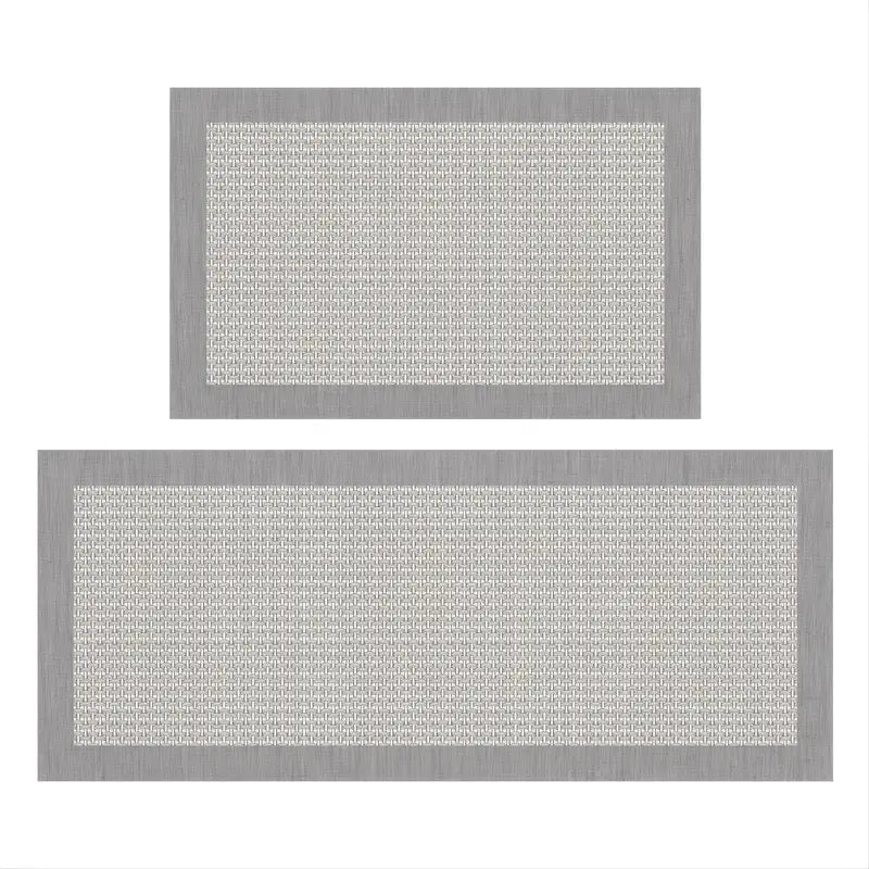 2-Pack Elegant Non-Slip Kitchen Mats, Waterproof